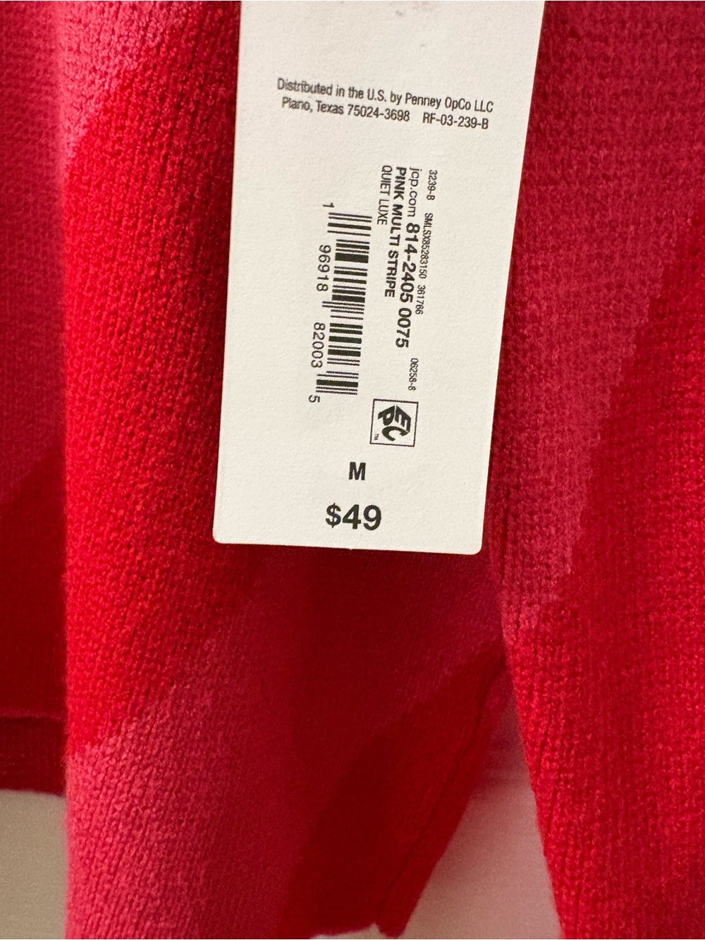 Liz Claiborne Colorblock Turtleneck Sweater - Pink, Red & Tan - Picture 6 of 6